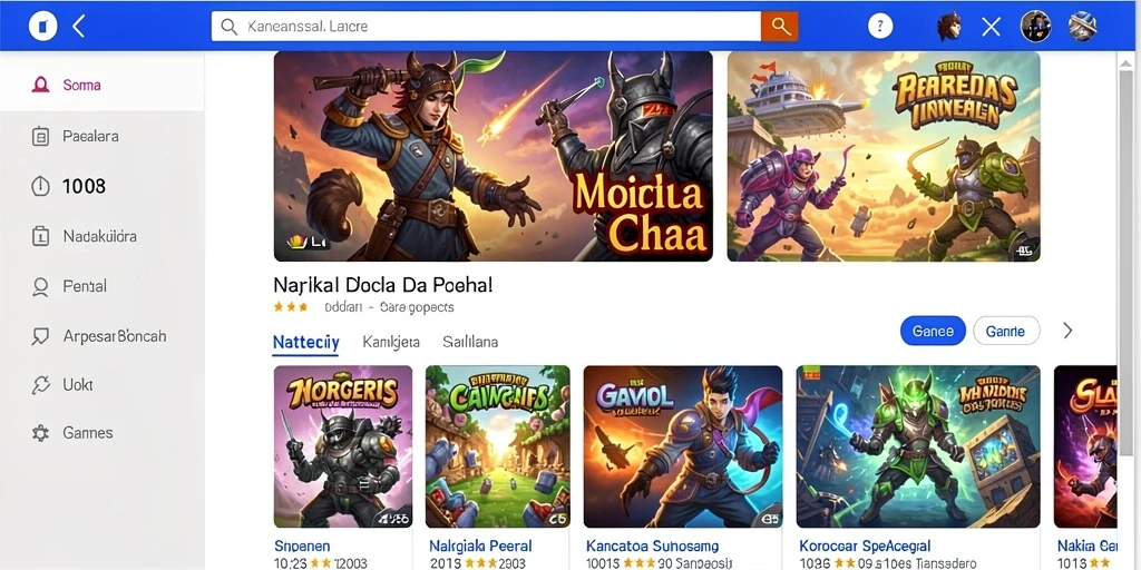 Berbagai karakter dan mode permainan yang tersedia.